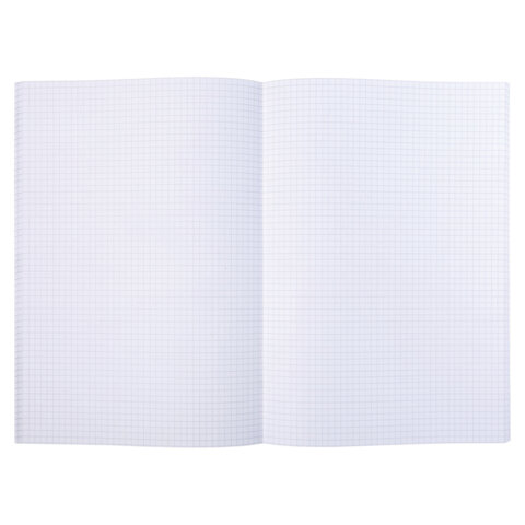 Тетрадь А4 96 л., HATBER, скоба, клетка, глянцевая ламинация, "Я люблю