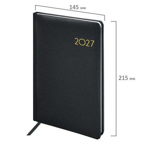 Еженедельник датированный 2027, А5, 145х215 мм, BRAUBERG "Select",