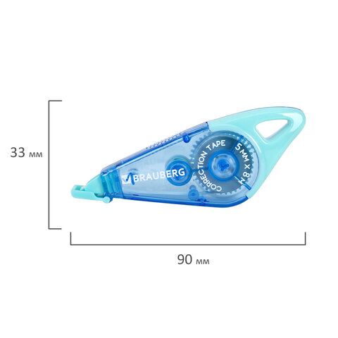 Корректирующая лента BRAUBERG "TRIOS", 5 мм х 8 м, корпус