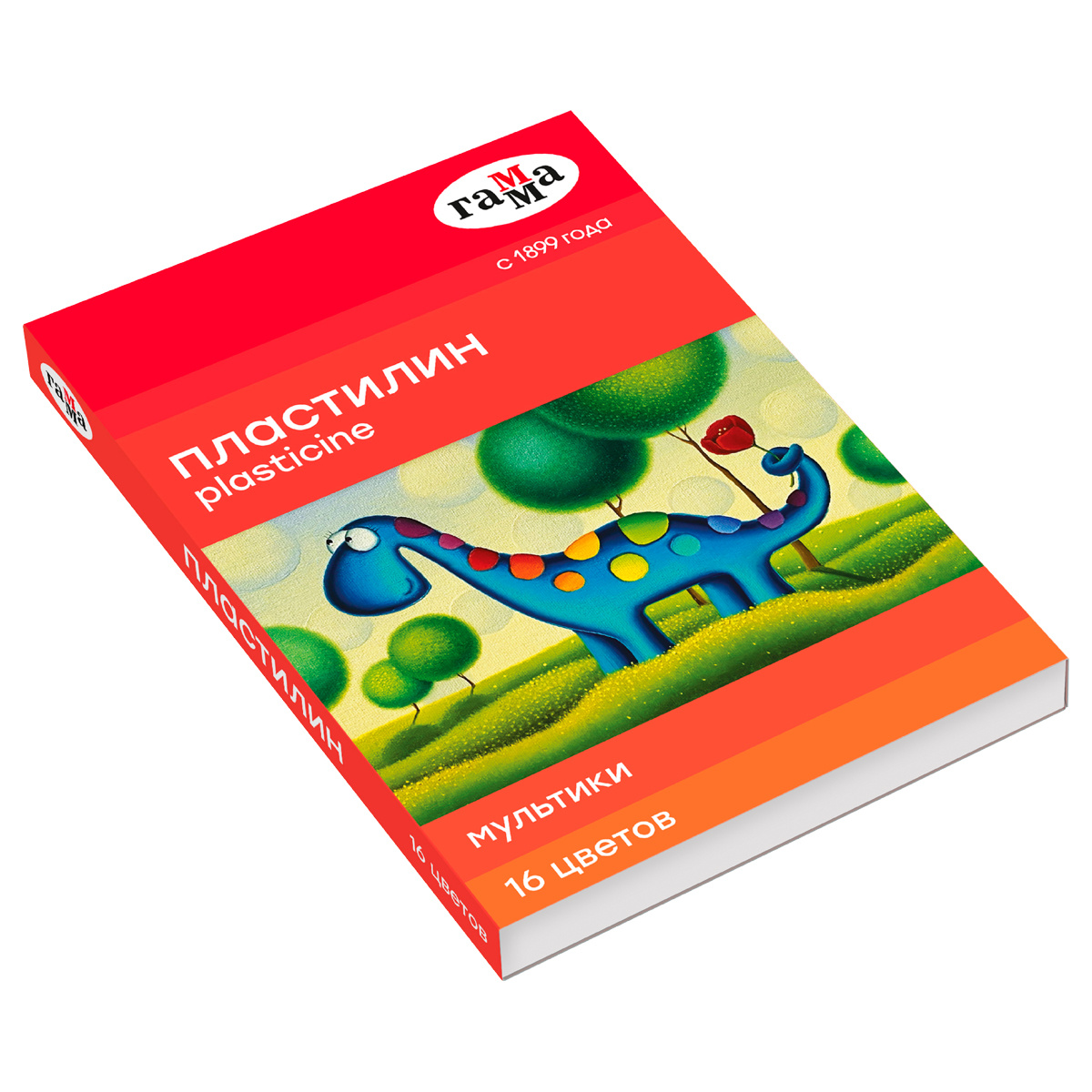 Пластилин Гамма "Мультики", 16 цветов, 320г, со стеком, картон Пластилин Гамма "Мультики", 16 цветов, 320г, со стеком, картон