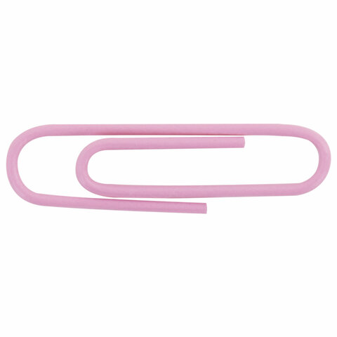 Скрепки BRAUBERG PASTEL, 28 мм, пастельные цвета, 100 шт., в пластиковой