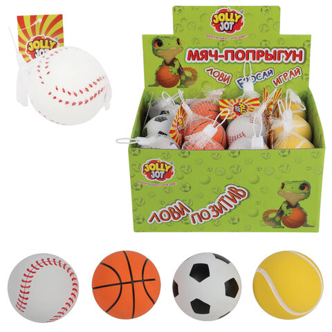 Мяч-попрыгун СПОРТ, 6 см, ТПР, ассорти, 4 вида, JOLLY JOT (ДЖОЛЛИ ДЖОТ), 666125 Мяч-попрыгун СПОРТ, 6 см, ТПР, ассорти, 4 вида, JOLLY JOT (ДЖОЛЛИ ДЖОТ), 666125