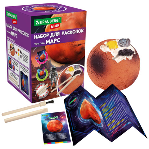 Набор для раскопок "Космос" 9,5х13,3 см, инструменты, 8 видов ассорти, Набор для раскопок "Космос" 9,5х13,3 см, инструменты, 8 видов ассорти,