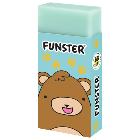 Ластик FUNSTER (ФАНСТЕР) "ANIMALS", 50х24х10 мм, прямоугольный,