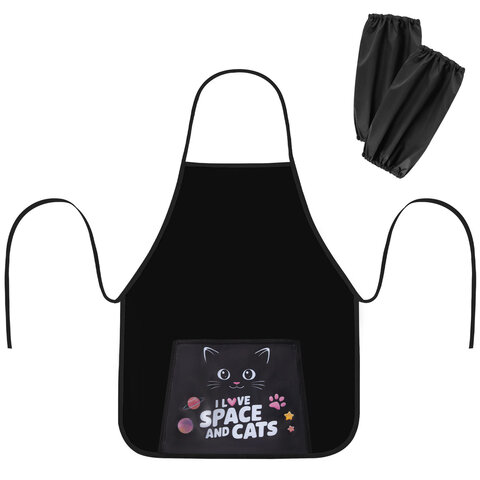 Фартук с нарукавниками для уроков труда ПИФАГОР, 1 карман, 46х54 см, "Dark Фартук с нарукавниками для уроков труда ПИФАГОР, 1 карман, 46х54 см, "Dark