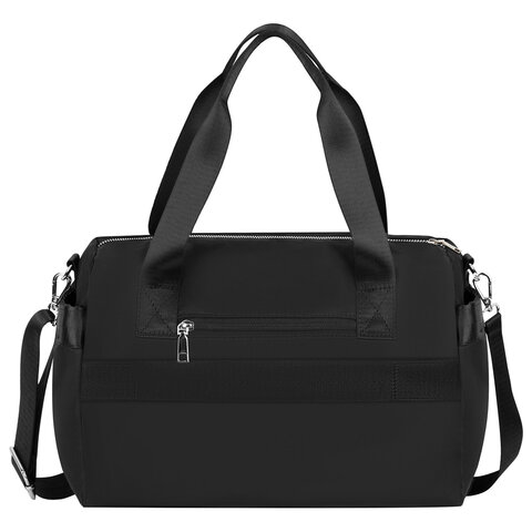 Сумка дорожная HEIKKI HANDY (ХЕЙКИ), карман на молнии, багажная лента, черная, Сумка дорожная HEIKKI HANDY (ХЕЙКИ), карман на молнии, багажная лента, черная,