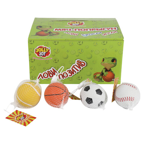 Мяч-попрыгун СПОРТ, 6 см, ТПР, ассорти, 4 вида, JOLLY JOT (ДЖОЛЛИ ДЖОТ), 666125 Мяч-попрыгун СПОРТ, 6 см, ТПР, ассорти, 4 вида, JOLLY JOT (ДЖОЛЛИ ДЖОТ), 666125