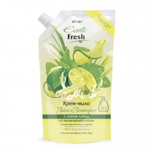 ВИТЭКС EXOTIC FRESH Крем-мыло ЛАЙМ И ЛЕМОНГРАСС, дой пак 750мл/6шт, код 24 51 ВИТЭКС EXOTIC FRESH Крем-мыло ЛАЙМ И ЛЕМОНГРАСС, дой пак 750мл/6шт, код 24 51