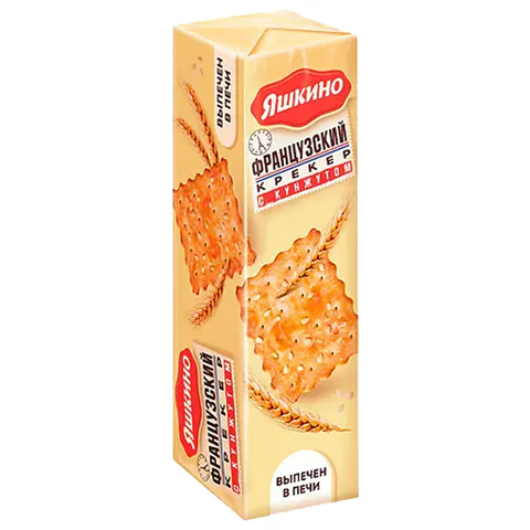 Печенье-крекер ЯШКИНО "Французский", с кокосовой стружкой и кунжутом,