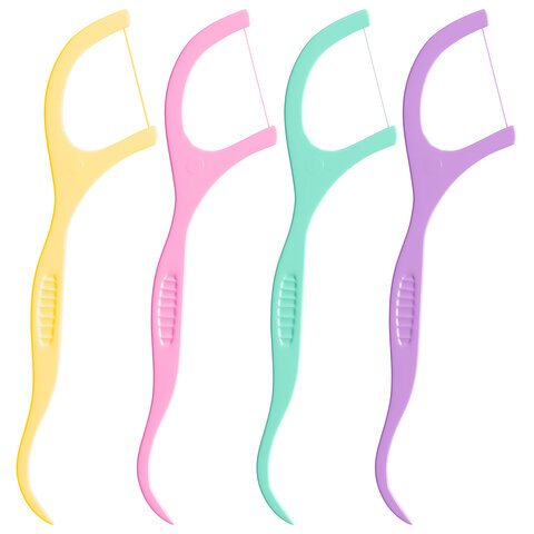 Зубочистки-флоссеры с зубной нитью "200 шт. (4х50 шт.) + 20 в