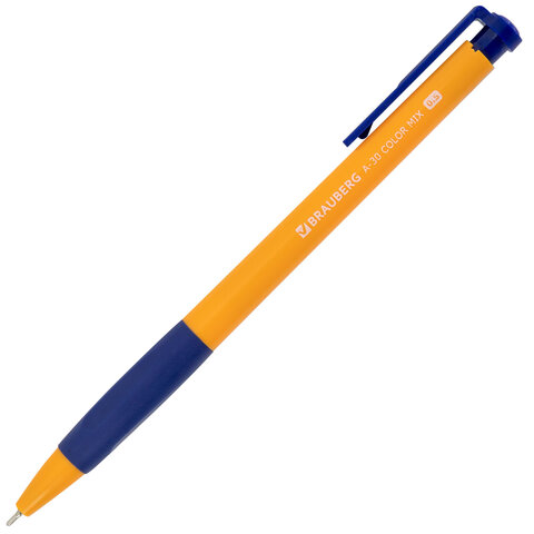 Ручки шариковые автоматические BRAUBERG A-30 COLOR MIX "WRITING 3.0",