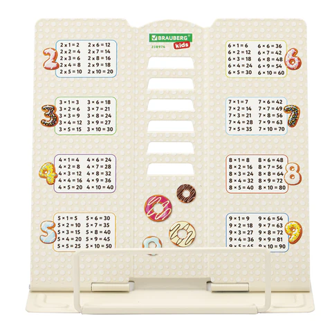 Подставка для книг и учебников BRAUBERG KIDS mini "Food" с таблицей