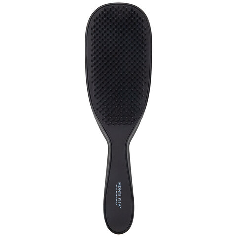 Расческа для волос массажная 22,5х6,5 см, чёрная + щетка для чистки В ПОДАРОК,