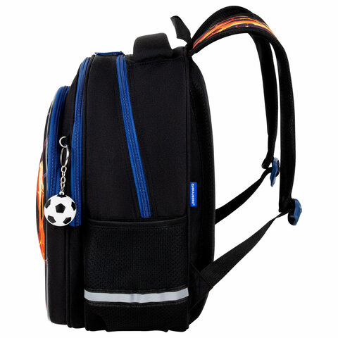 Рюкзак BRAUBERG OPTIMA, 2 отделения, с брелоком, "Burning ball",