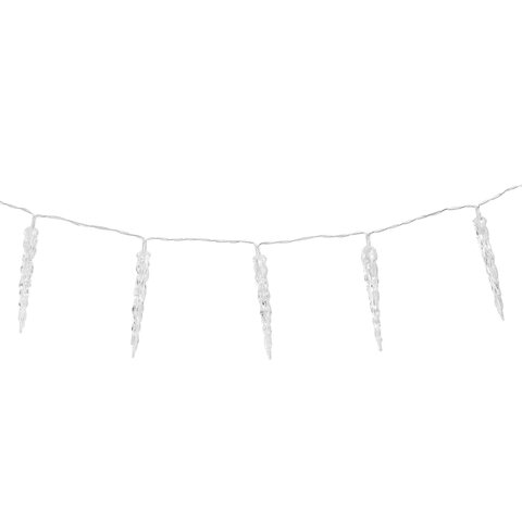 Электрогирлянда-нить комнатная "Сосульки" 2 м, 20 LED, холодный белый,