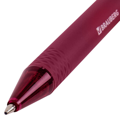 Ручка шариковая автоматическая BRAUBERG "VIVID", корпус soft-touch,