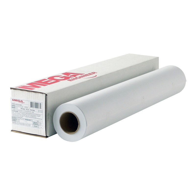 Бумага широкоформатная MEGA Engineer,BrightWhite,120г,24 /610ммх30м,д.50,8м штр. Бумага широкоформатная MEGA Engineer,BrightWhite,120г,24 /610ммх30м,д.50,8м штр.