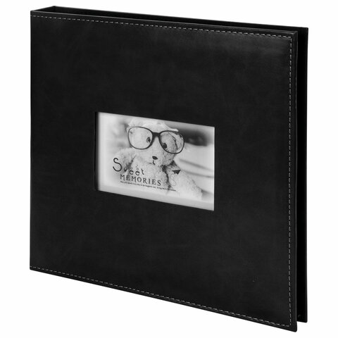 Фотоальбом BRAUBERG "Premium Black" 20 магнитных листов 30х32 см, под
