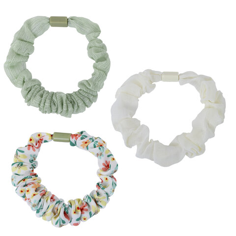 Резинки для волос НАБОР 3 шт., 3х19 см, скранч, ассорти, MONTE VITA (МОНТЕ