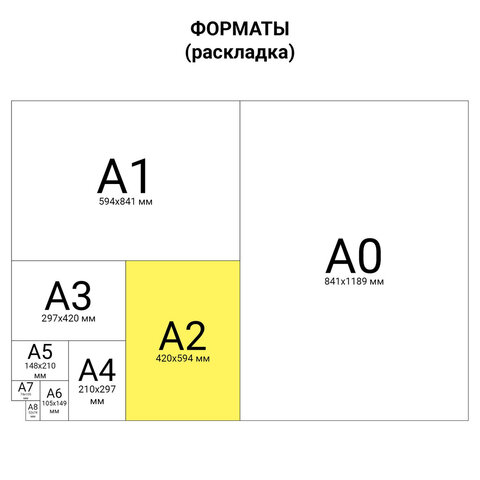 Ватман А2, 594 х 420 мм, 1 лист, плотность 200 г/м2, ГОЗНАК С-Пб, с водяным