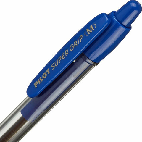 Ручка шариковая автоматическая с грипом PILOT Super Grip, СИНЯЯ, 1 мм, линия Ручка шариковая автоматическая с грипом PILOT Super Grip, СИНЯЯ, 1 мм, линия