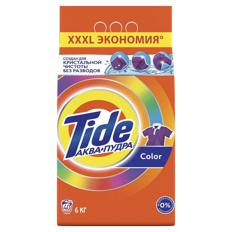 Порошок стиральный Tide Color автомат 6кг д/цветного белья Порошок стиральный Tide Color автомат 6кг д/цветного белья