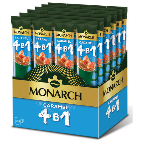 Кофе растворимый MONARCH Original "4 в 1 CARAMEL", 13,5 г, пакетик,