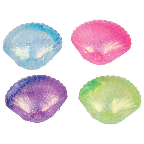 Игрушка-антистресс "РАКОВИНА", 8 см, ассорти 4 цвета, дисплей, JOLLY