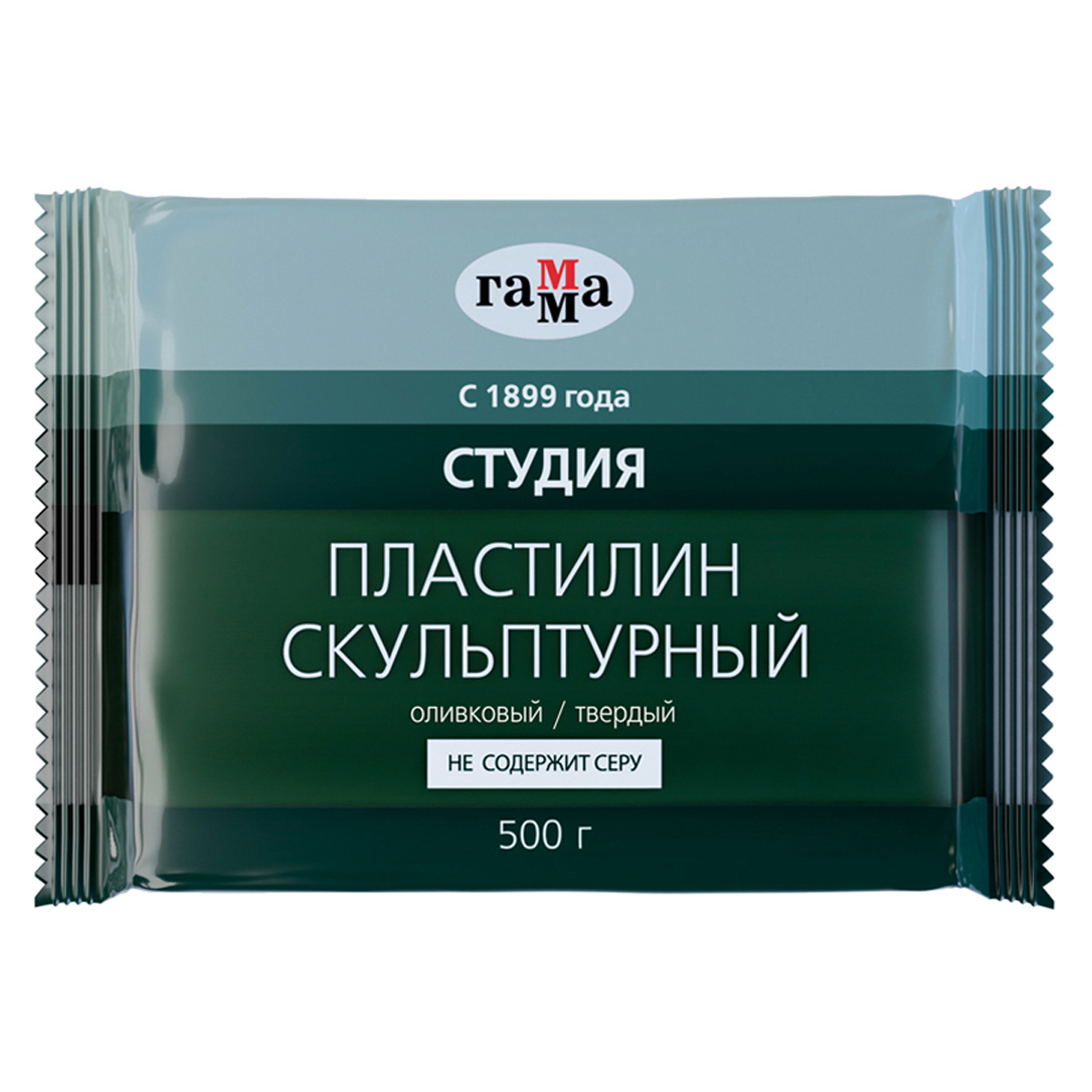 Пластилин скульптурный Гамма "Студия", оливковый, твердый, 500г, пакет Пластилин скульптурный Гамма "Студия", оливковый, твердый, 500г, пакет