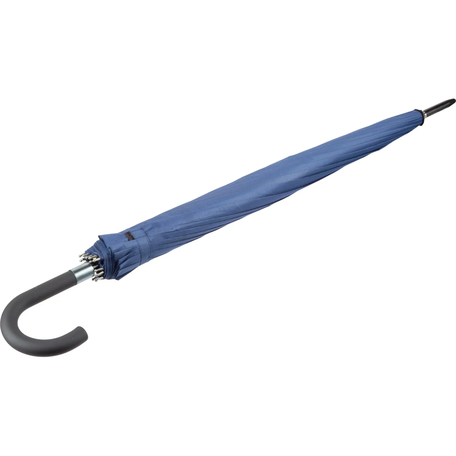 Зонт трость полуавтомат с пластиковой ручкой, 16 спиц, синий, HD-HW23(H/T)