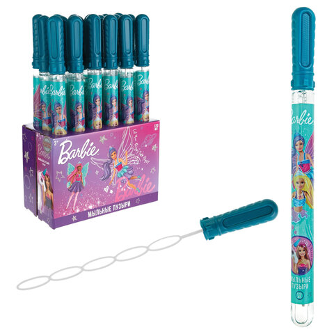 Мыльные пузыри "Barbie", 120 мл, колба в термопленке, дисплей, 1TOY, Мыльные пузыри "Barbie", 120 мл, колба в термопленке, дисплей, 1TOY,