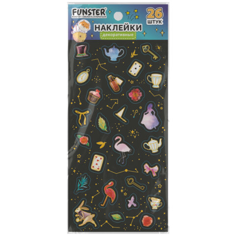 Наклейки декоративные "Black edition", 17,5х9 см, ассорти 6 видов,