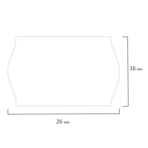 Этикет-лента 26х16 мм, волна, белая, КОМПЛЕКТ 10 рулонов по 1000 этикеток, Этикет-лента 26х16 мм, волна, белая, КОМПЛЕКТ 10 рулонов по 1000 этикеток,