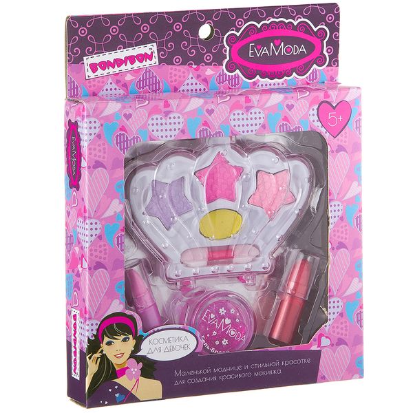 Набор детской декор. косметики Bondibon Eva Moda, BOX 18*14*2,5 см; корона с Набор детской декор. косметики Bondibon Eva Moda, BOX 18*14*2,5 см; корона с