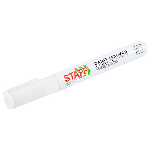 Маркер-краска лаковый (paint marker) 2-4 мм, БЕЛЫЙ, НИТРО-ОСНОВА, STAFF PROFIT, Маркер-краска лаковый (paint marker) 2-4 мм, БЕЛЫЙ, НИТРО-ОСНОВА, STAFF PROFIT,