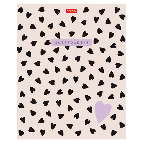 Тетрадь А5 48 л., HATBER, скоба, клетка, обложка картон, тиснение, LOVE IS... Тетрадь А5 48 л., HATBER, скоба, клетка, обложка картон, тиснение, LOVE IS...