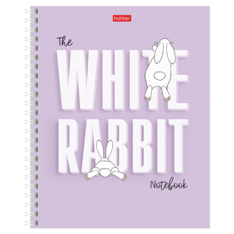 Тетрадь А5, 48 л., HATBER гребень, клетка, обложка картон, "Следуй за белым Тетрадь А5, 48 л., HATBER гребень, клетка, обложка картон, "Следуй за белым