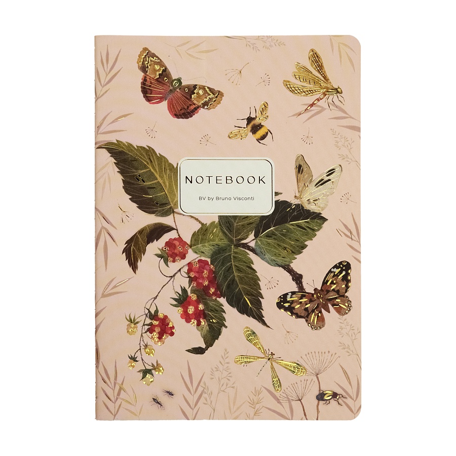 ТЕТРАДЬ А5, Bruno Visconti "FAUNA.Бабочки на землянике", 40л. линейка ТЕТРАДЬ А5, Bruno Visconti "FAUNA.Бабочки на землянике", 40л. линейка
