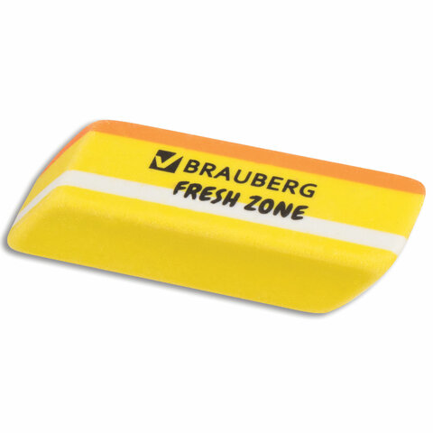 Ластик BRAUBERG "Fresh Zone", 60х18х12 мм, ассорти, термопластичная