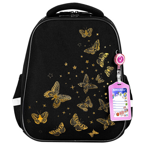 Ранец BRAUBERG FIT, 2 отделения, "Golden butterflies", 38х27х14 см, Ранец BRAUBERG FIT, 2 отделения, "Golden butterflies", 38х27х14 см,