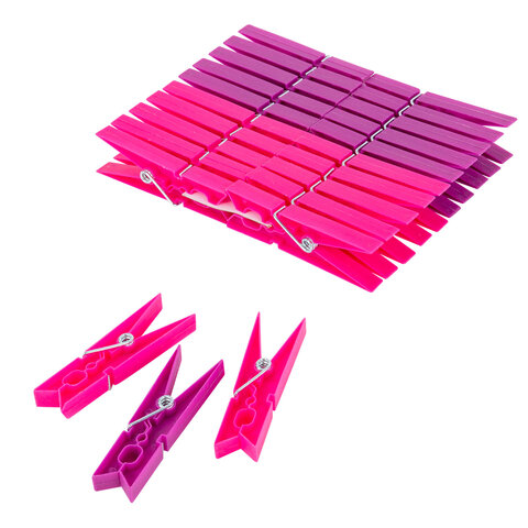 Прищепки бельевые 7,8 см, КОМПЛЕКТ 20 штук, пластик, ассорти, PRIMILA (ПРИМИЛА)