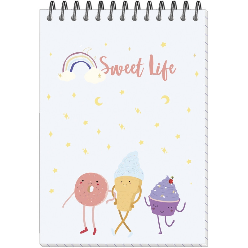 Блокнот А6,40л,кл,греб.верхн,мат.лам. Attache Selection Sweet Life Сладости Блокнот А6,40л,кл,греб.верхн,мат.лам. Attache Selection Sweet Life Сладости