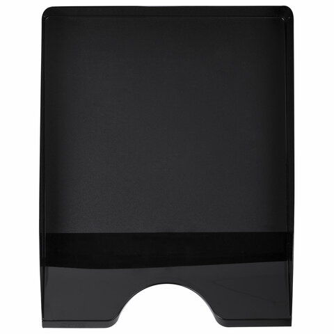 Лоток горизонтальный для бумаг BRAUBERG ORIGINAL, 315х250х60 мм, черный, 238104,