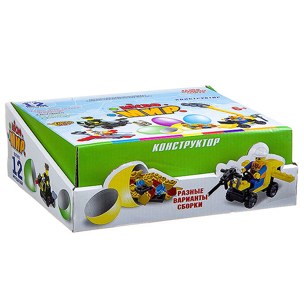Конструктор 2в1 в яйце, серия Micro Мир, D/B 12 шт.,26х9х19, Г85765 Конструктор 2в1 в яйце, серия Micro Мир, D/B 12 шт.,26х9х19, Г85765
