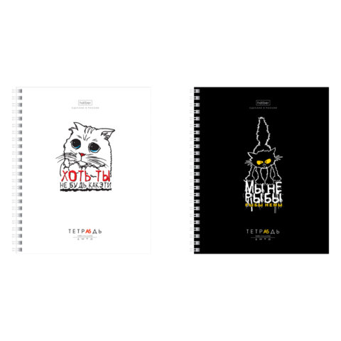 Тетрадь А5, 80 л., HATBER, гребень, клетка, обложка картон, "Проект Тетрадь А5, 80 л., HATBER, гребень, клетка, обложка картон, "Проект