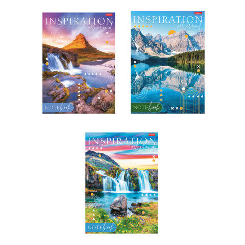 Тетрадь А4 80 л., HATBER, скоба, линия, глянцевая ламинация, тиснение, Тетрадь А4 80 л., HATBER, скоба, линия, глянцевая ламинация, тиснение,