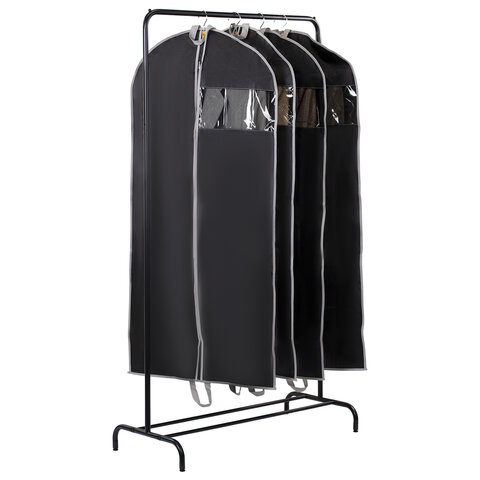 Чехол для одежды на молнии с ручками дорожный 60х120 см, черный, SHAMAANI Чехол для одежды на молнии с ручками дорожный 60х120 см, черный, SHAMAANI