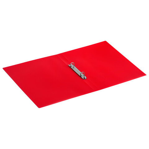 Папка на 2 кольцах А4 BRAUBERG UNIVERSAL, 25 мм, красная, до 170 листов, 0,5 мм,