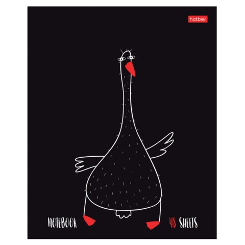 Тетрадь А5 48 л., HATBER скоба, клетка, обложка картон, "Нескучные Тетрадь А5 48 л., HATBER скоба, клетка, обложка картон, "Нескучные