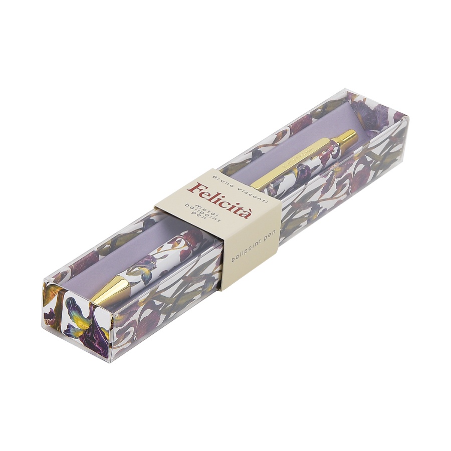 РУЧКА МЕТАЛЛИЧЕСКАЯ "FLORA ИРИСЫ" ШАРИКОВАЯ, 0,7 ММ, СИНЯЯ, В РУЧКА МЕТАЛЛИЧЕСКАЯ "FLORA ИРИСЫ" ШАРИКОВАЯ, 0,7 ММ, СИНЯЯ, В